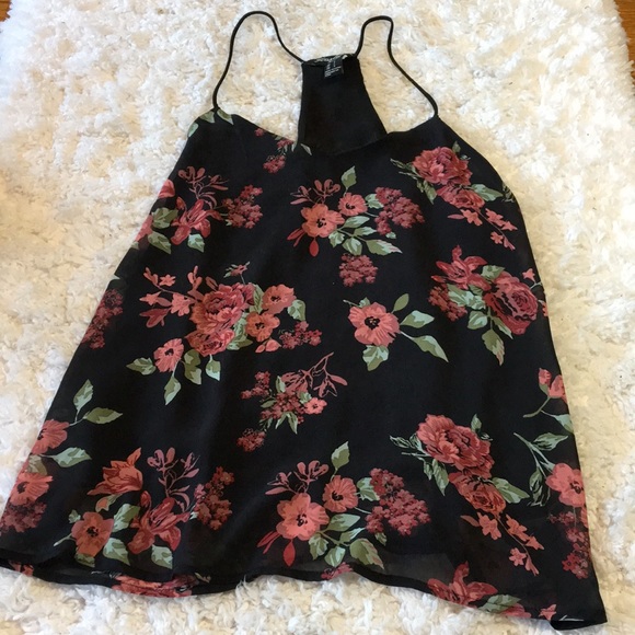 mandee Tops - NWOT Floral Racerback Tank